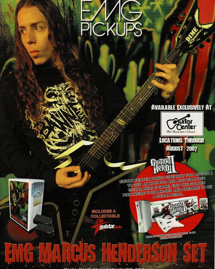 EMG PICKUPS - MARCUS HENDERSON - 2007 Print Advertisement