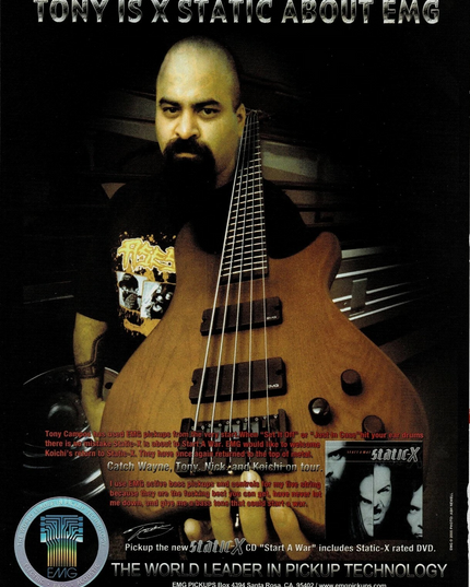 EMG PICKUPS - TONY CAMPOS of STATIC-X - 2005 Print Advertisement