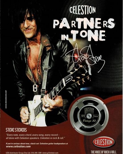CELESTION SPEAKERS - STEVE STEVENS - 2006 Print Advertisement