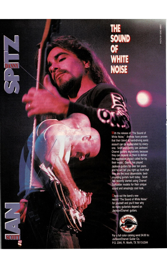 CHARVEL JACKSON GUITARS - SCOTT IAN & DANNY SPITZ - 1994 Print Ad