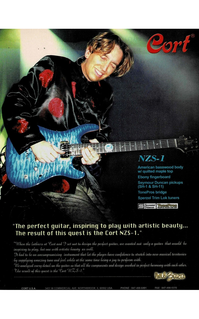 Neil Zaza - Cort Guitars - NZS-1- 2005 Print Ad