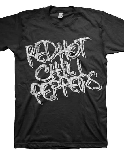 RED HOT CHILI PEPPERS Black & White Logo [T-Shirt]