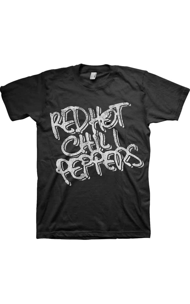 RED HOT CHILI PEPPERS Black & White Logo [T-Shirt]