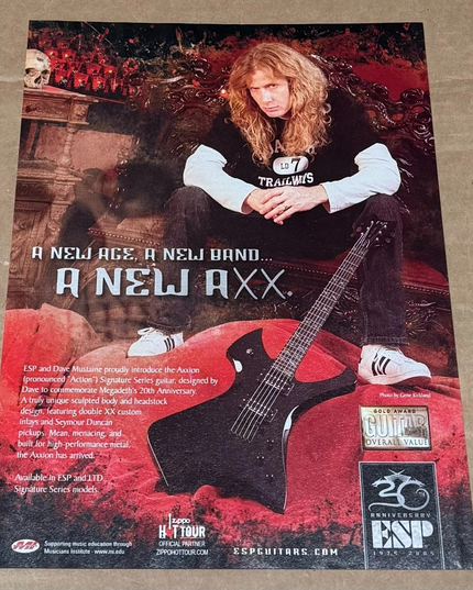DAVE MUSTAINE of MEGADETH - ESP GUITARS - 2005 Print Ad