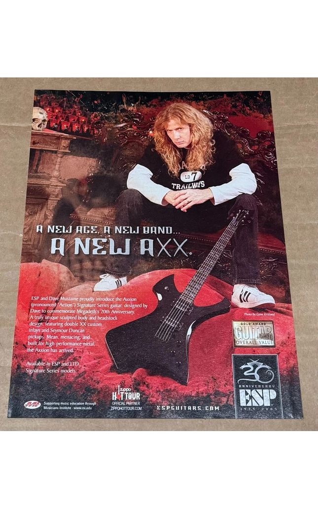 DAVE MUSTAINE of MEGADETH - ESP GUITARS - 2005 Print Ad