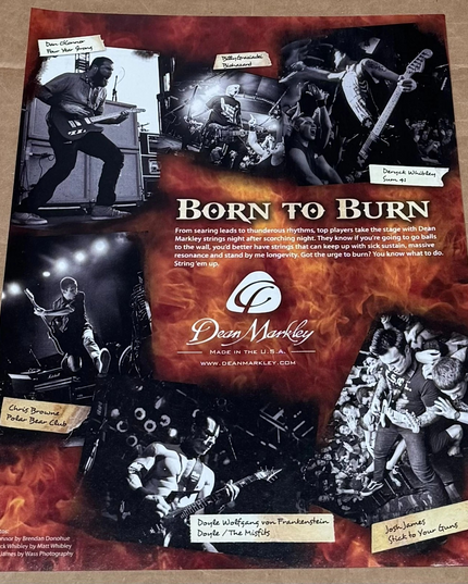 Doyle / Browne / Deryck Whibley / James - Dean Markley Strings - 2014 Print Ad