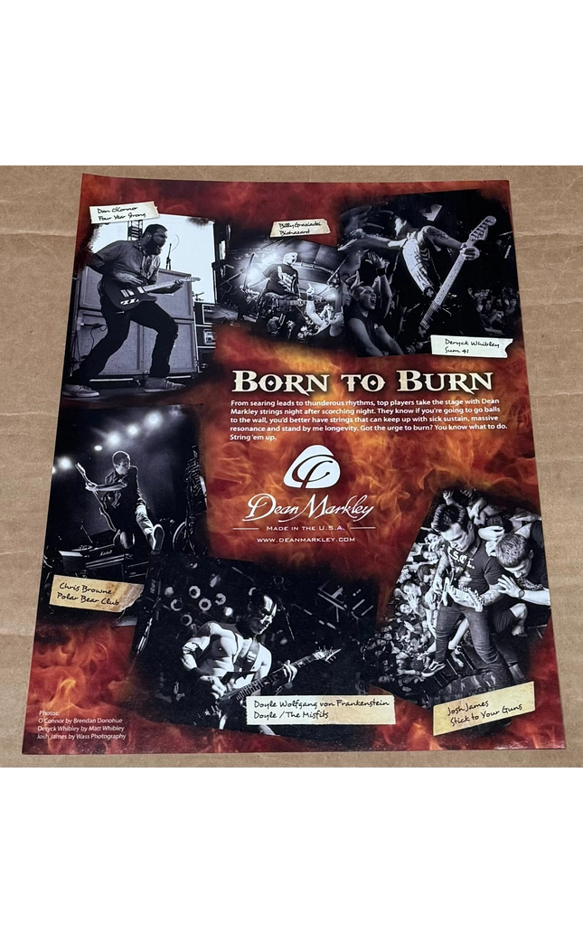Doyle / Browne / Deryck Whibley / James - Dean Markley Strings - 2014 Print Ad