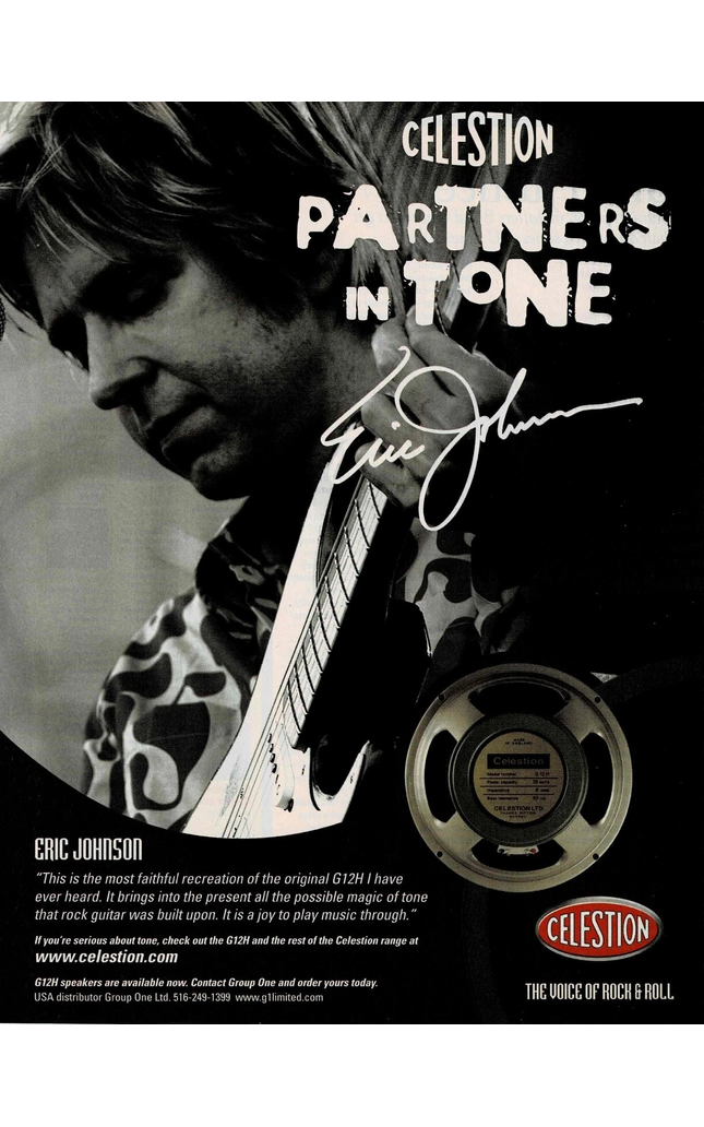 ERIC JOHNSON - CELESTION SPEAKERS - 2005 Print Advertisement