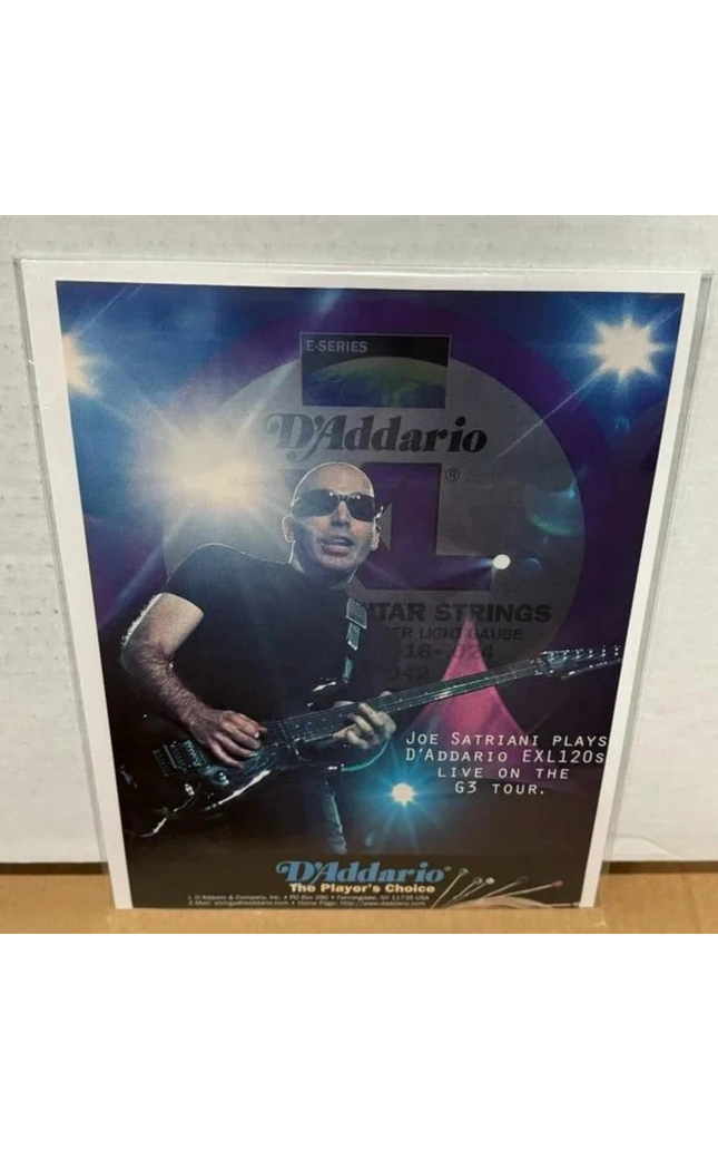 JOE SATRIANI - D'Addario Strings - 1998 Print Advertisement