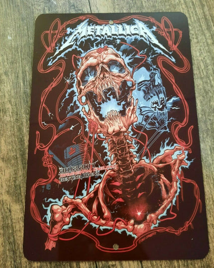 2017 Metallica Concert Poster Birmingham England 8x12 Metal Wall Sign Music