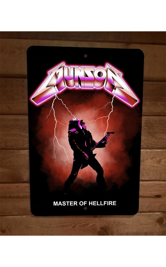 Eddie Munson Master of Hellfire Metallica Puppets 8x12 Metal Wall Sign