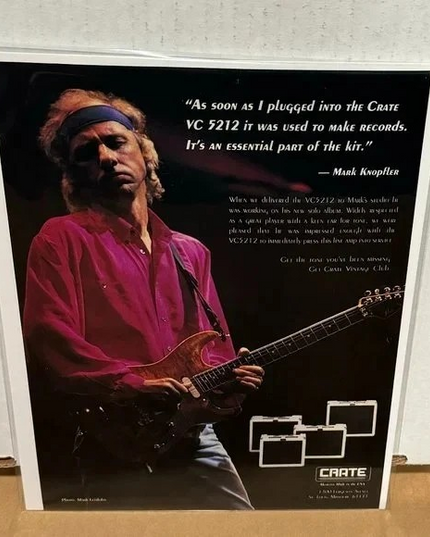 CRATE AMPS - MARK KNOPFLER - 1996 Print Advertisement