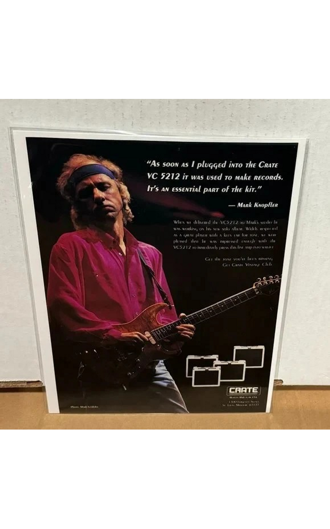 CRATE AMPS - MARK KNOPFLER - 1996 Print Advertisement