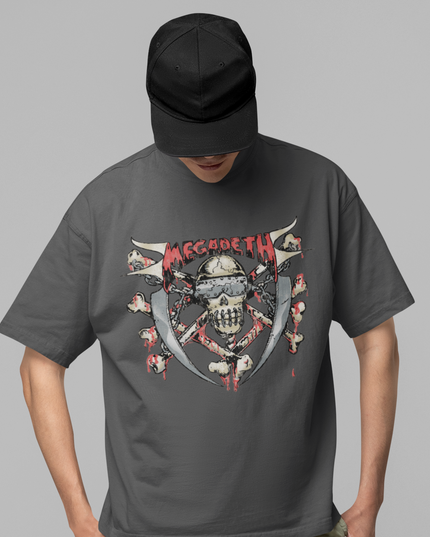Stakes MegaDeth - Hand Painted Vic Jumbo Print T-Shirt [Apparel]