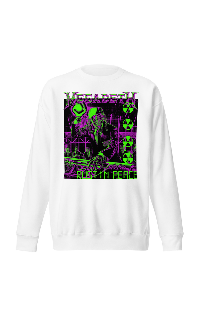 Stakes Megadeth Neon Rust in Peace Jumbo Print Sweatshirt [Apparel]