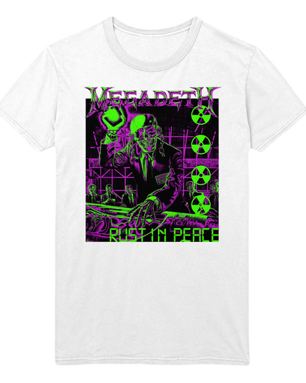 Stakes Megadeth Neon Rust in Peace Jumbo Print T-Shirt [Apparel]