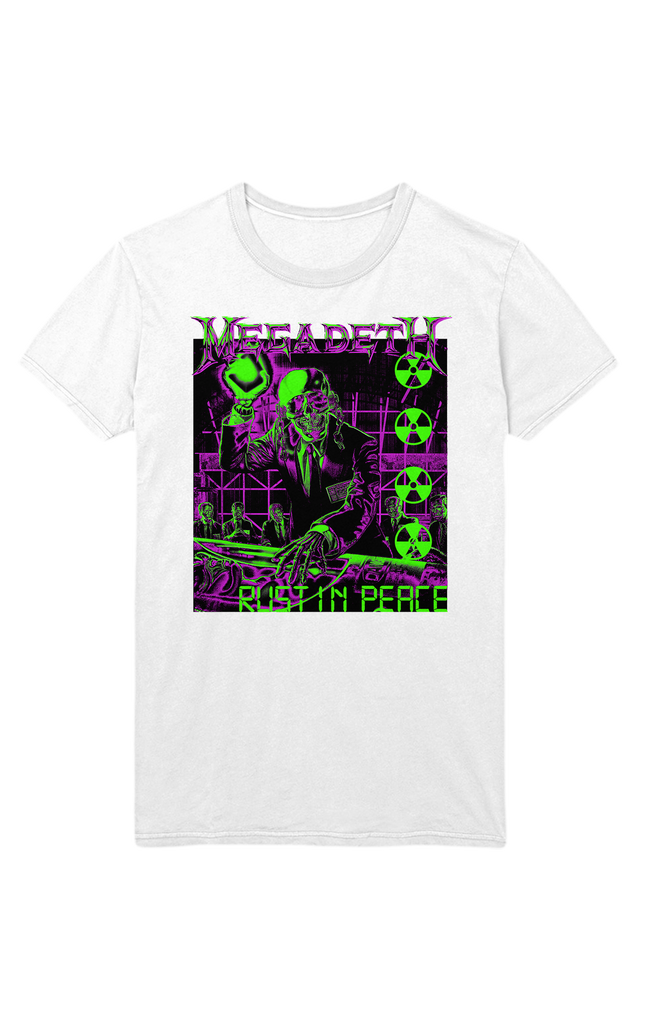 Stakes Megadeth Neon Rust in Peace Jumbo Print T-Shirt [Apparel]