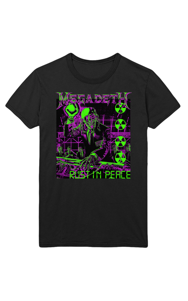 Stakes Megadeth Neon Rust Jumbo Print T-Shirt [Apparel]