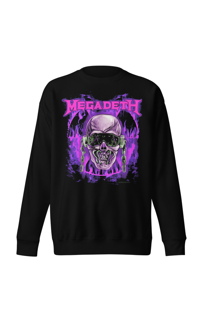 Stakes Megadeth Purple Nuclear Jumbo Print Sweatshirt [Apparel]
