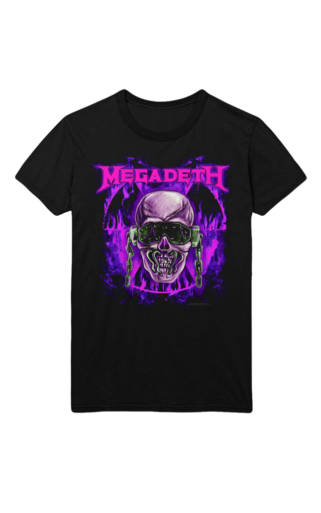Stakes Megadeth Purple Nuclear Jumbo Print T-Shirt [Apparel]