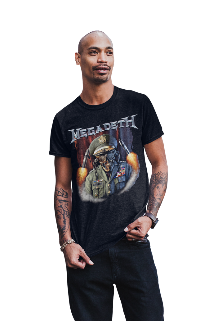 Stakes MegaDeth - Rattlehead Vic Jumbo Print T-Shirt [Apparel]