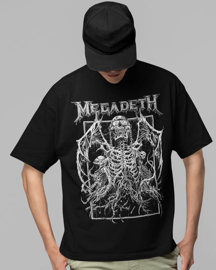 Stakes Megadeth Skeleton Wings Jumbo Print T-shirt [Apparel]