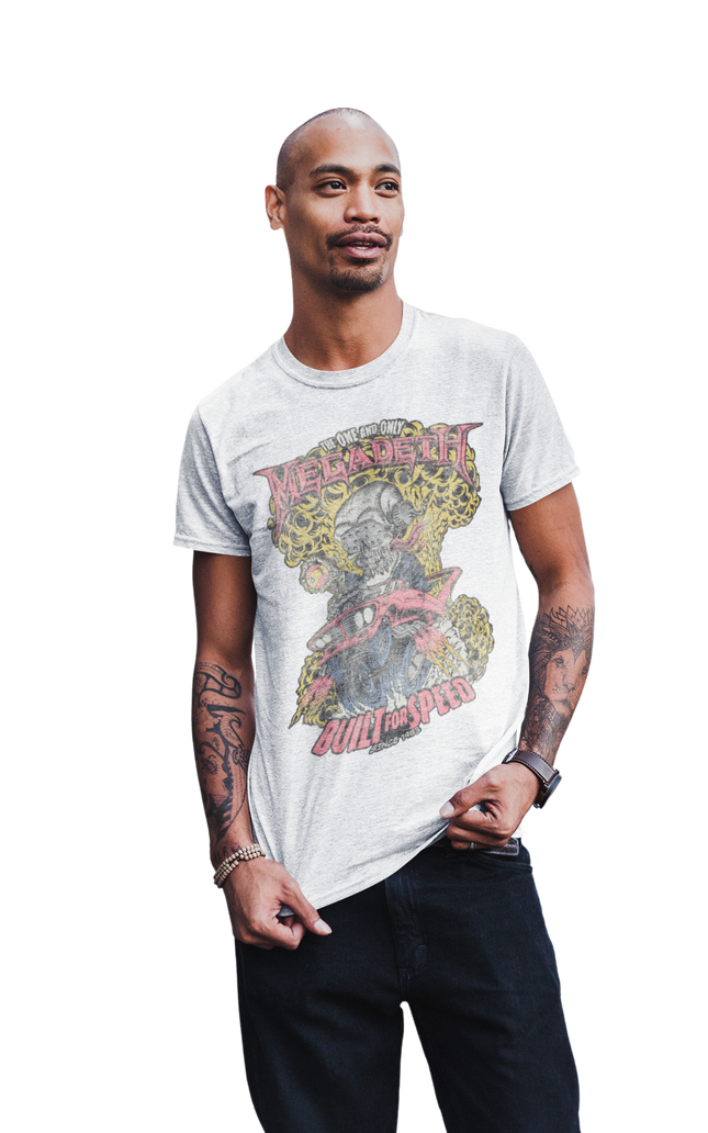 Stakes MegaDeth - Vintage Built for Speed Jumbo Print T-Shirt [Apparel]