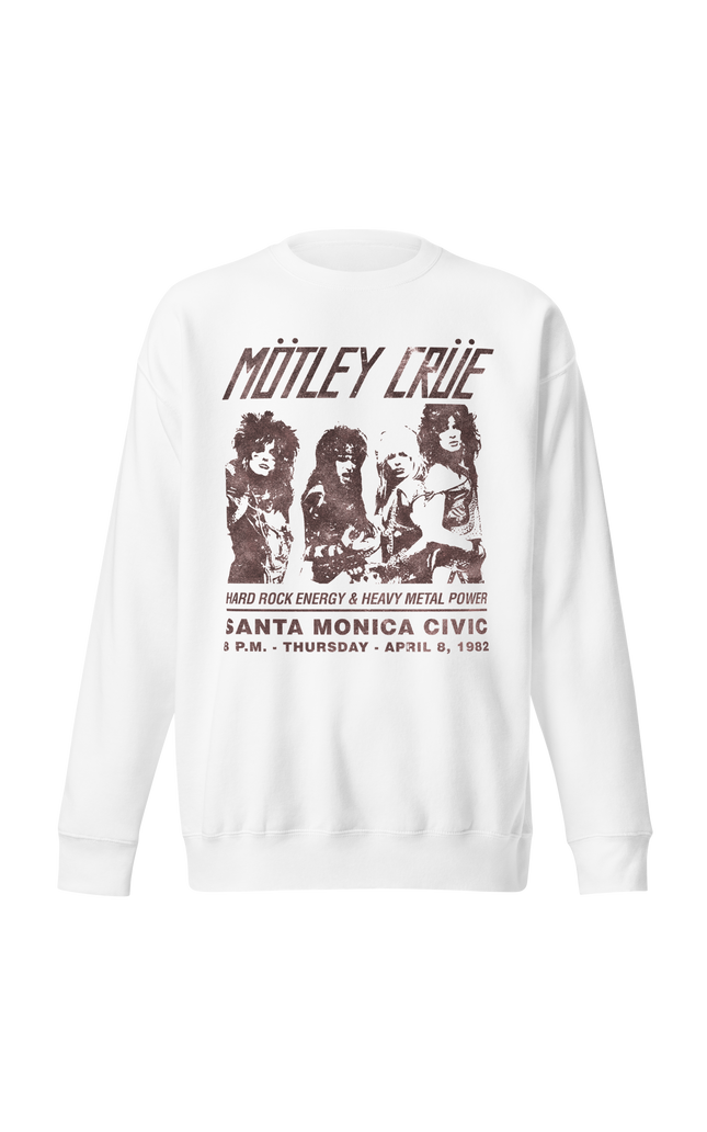 Motley Crue '82 Santa Monica Jumbo Print Sweatshirt [Apparel]