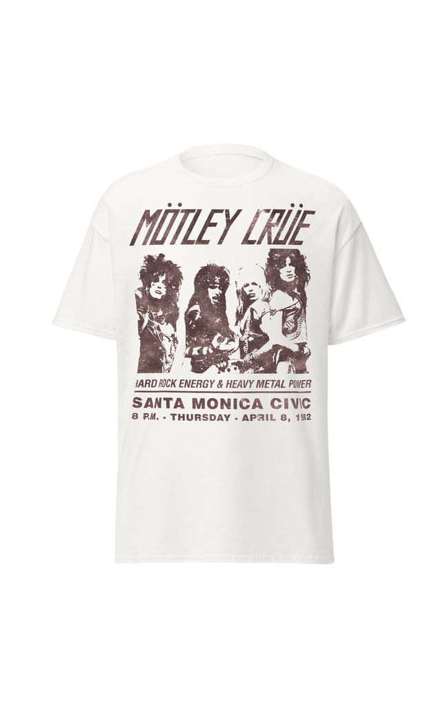 Motley Crue '82 Santa Monica Jumbo Print T-Shirt [Apparel]