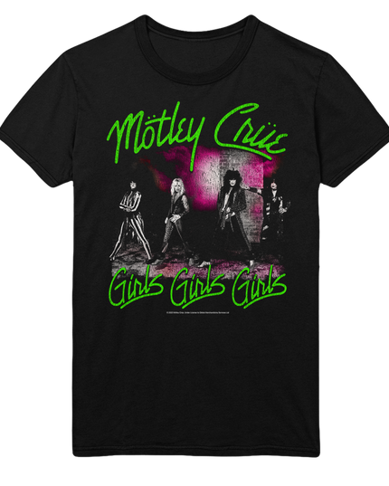 Motley Crue Green Girls Girls Girls Jumbo Print T-Shirt [Apparel]