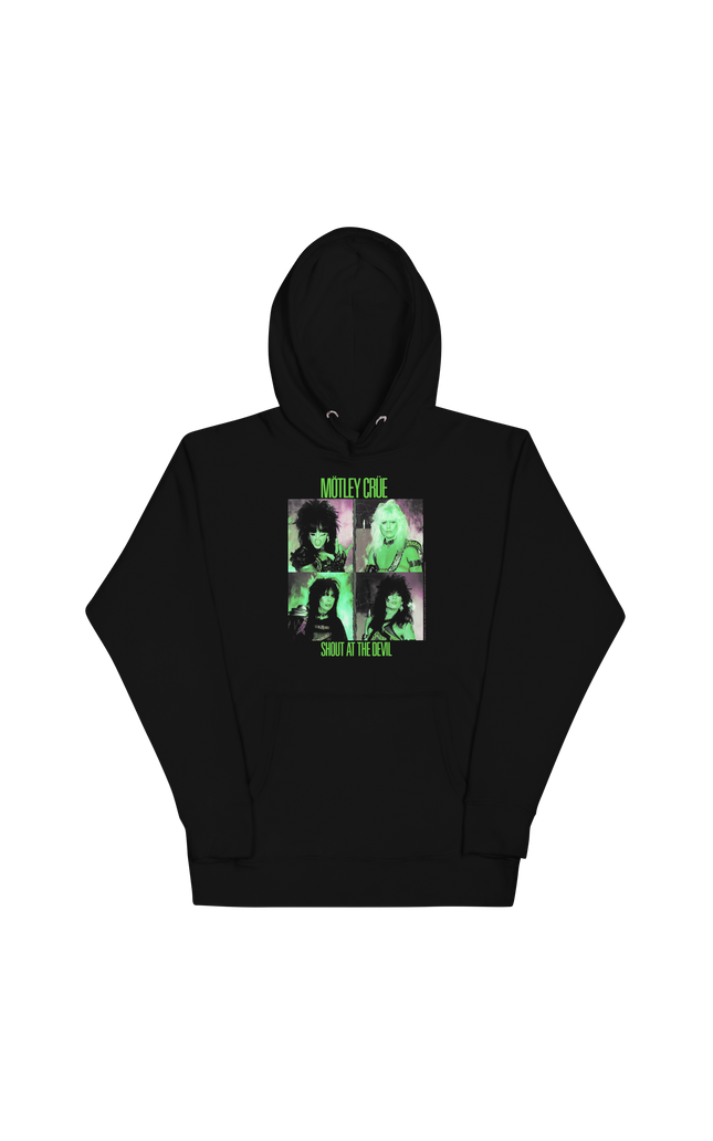 Motley Crue Green Shout Classic Hoodie [Apparel]