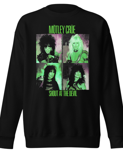Motley Crue Green Shout Jumbo Print Sweatshirt [Apparel]