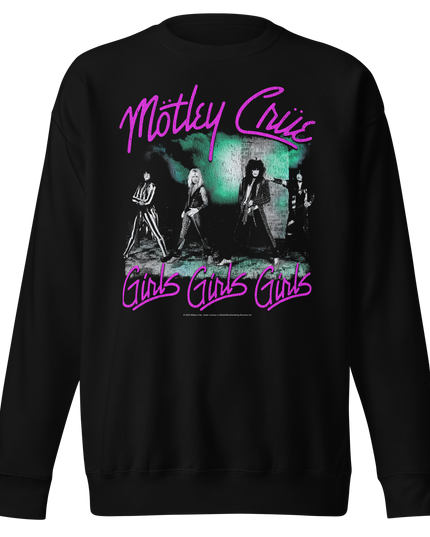Motley Crue Pink Girls Girls Girls Jumbo Print Sweatshirt [Apparel]