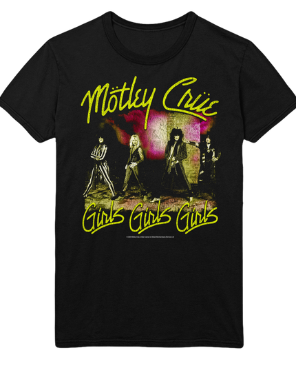Motley Crue Yellow Girls Jumbo Print T-Shirt [Apparel]