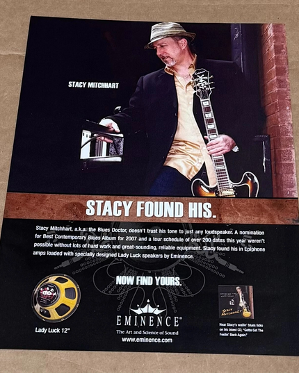 Stacy Mitchhart - Eminence Speakers - 2008 Print Ad