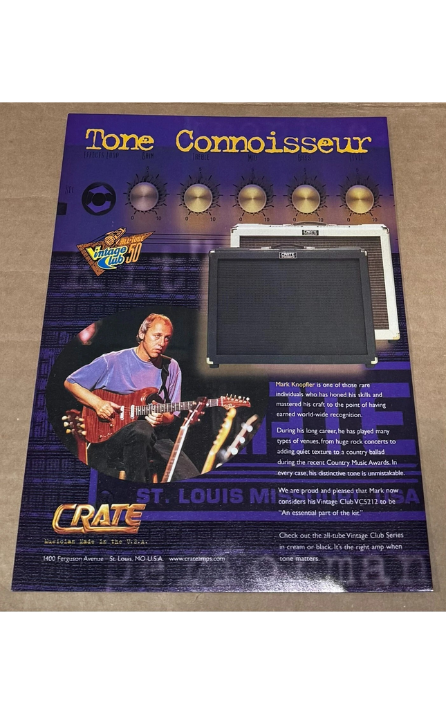 MARK KNOPFLER - CRATE AMPS - 1997 Print Advertisement