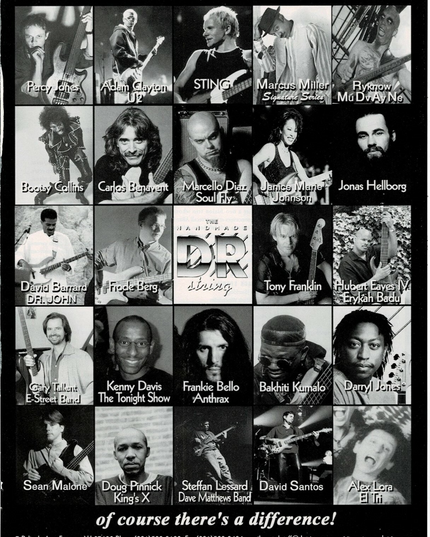 DR Strings - STING / TALLENT / BOOTSY / KUMALO / BELLO - 2001 Print Ad