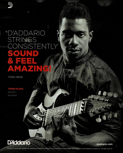 D'Addario Strings - TOSIN ABASI - 2015 Print Advertisement