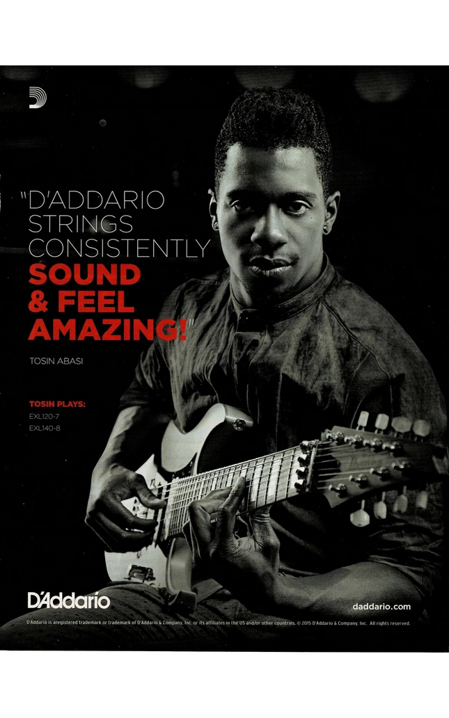 D'Addario Strings - TOSIN ABASI - 2015 Print Advertisement