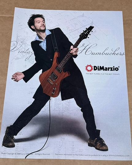 DiMarzio Pickups - PAUL GILBERT of MR. BIG - 2010 Print Advertisement