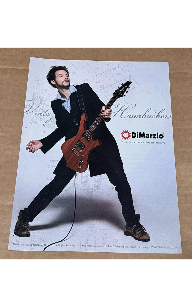 DiMarzio Pickups - PAUL GILBERT of MR. BIG - 2010 Print Advertisement