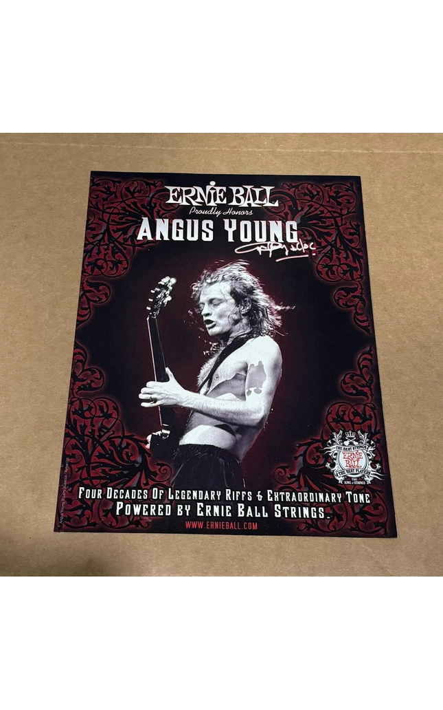 Ernie Ball - ANGUS YOUNG of AC/DC - 2008 Print Advertisement