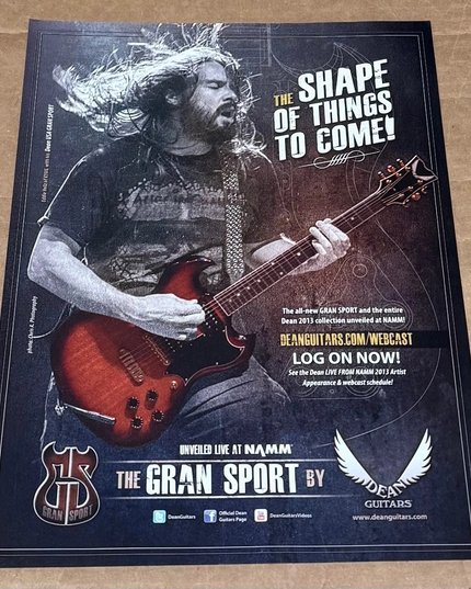Eddie Veliz of Kyng - DEAN GUITARS - 2013 Print Advertisement