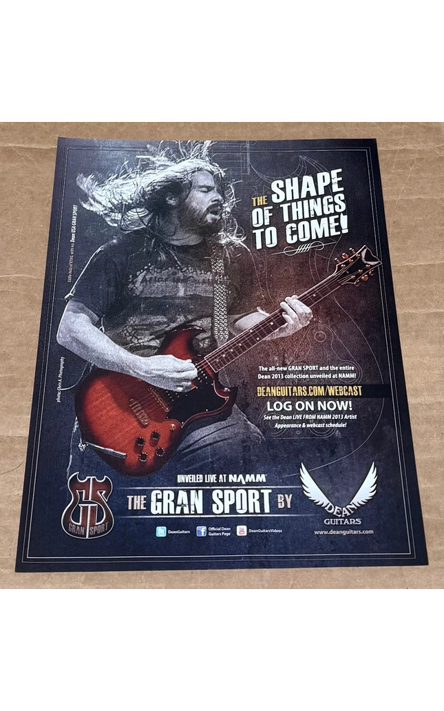 Eddie Veliz of Kyng - DEAN GUITARS - 2013 Print Advertisement