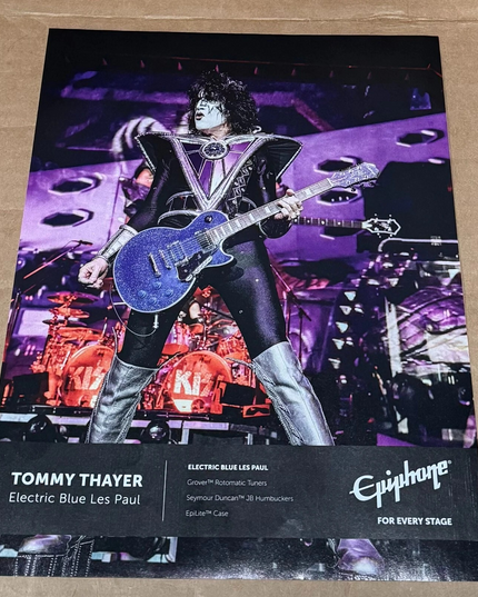 TOMMY THAYER of KISS - EPIPHONE GUITARS - 2020 Print Advertisement
