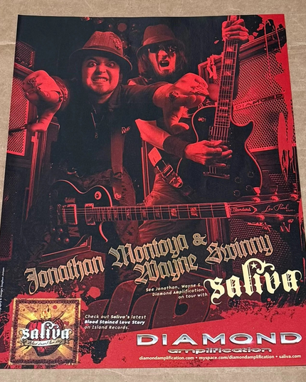 Jonathan Montoya & Wayne Swinny of Saliva - DIAMOND AMPS - 2007 Print Ad