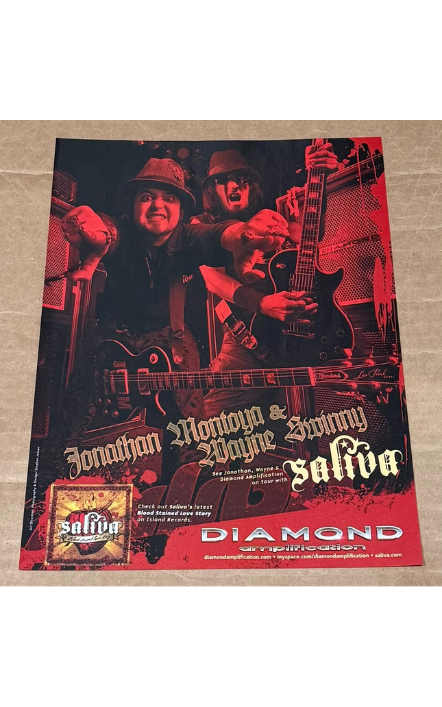 Jonathan Montoya & Wayne Swinny of Saliva - DIAMOND AMPS - 2007 Print Ad