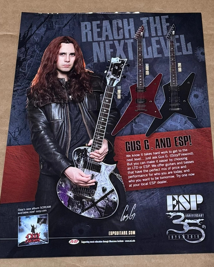 GUS G of FIREWIND - ESP GUITARS - 2010 Print Advertisement