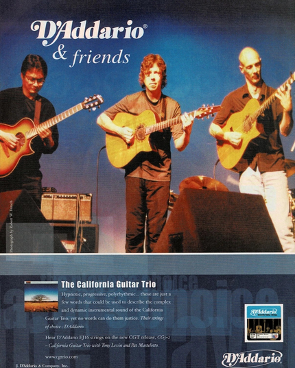 The California Guitar Trio - D'Addario Strings - 2002 Print Ad