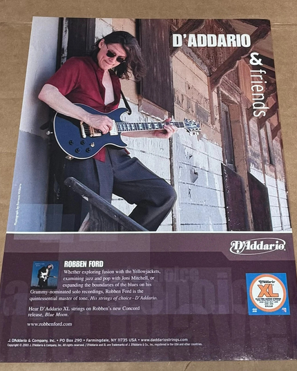 ROBBEN FORD - D'Addario Strings - 2003 Print Advertisement